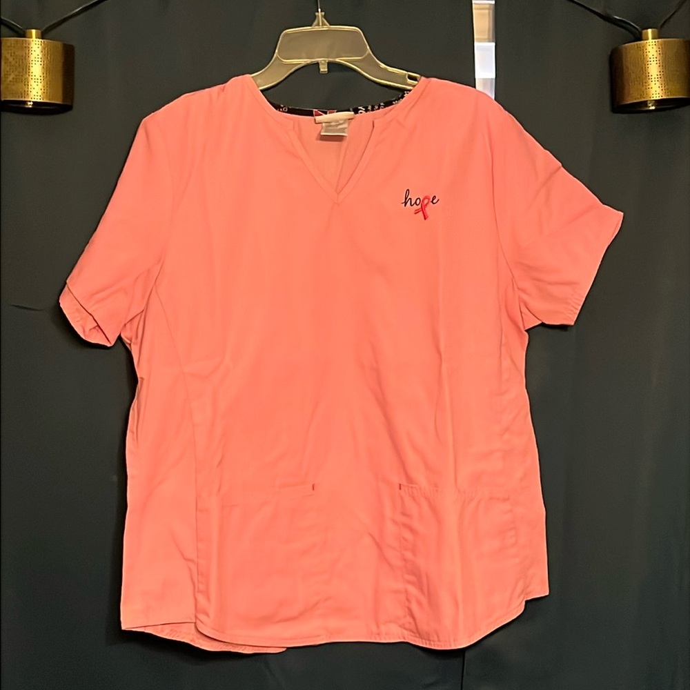 Breast Cancer Awareness Scrub Top
